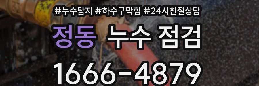 정동 누수 점검