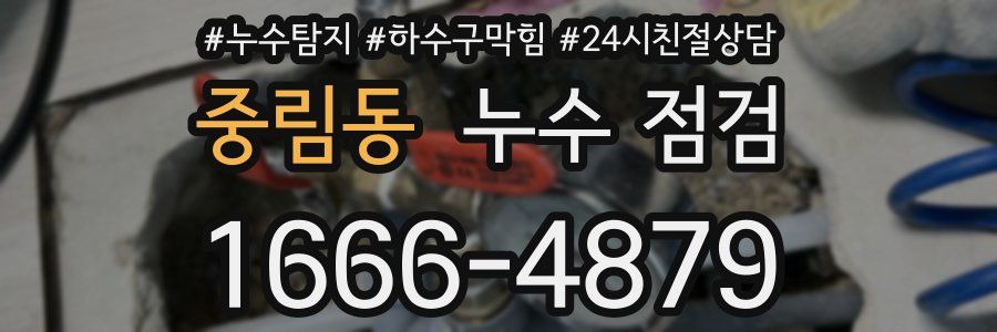중림동 누수 점검