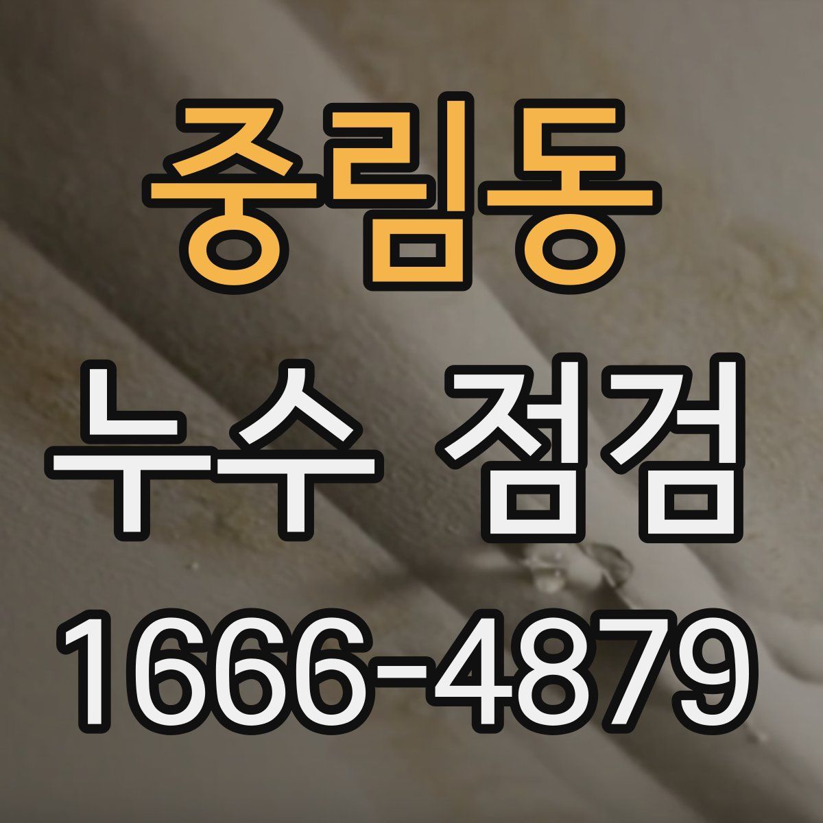 중림동 누수 점검