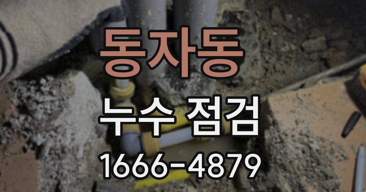 동자동 누수 점검