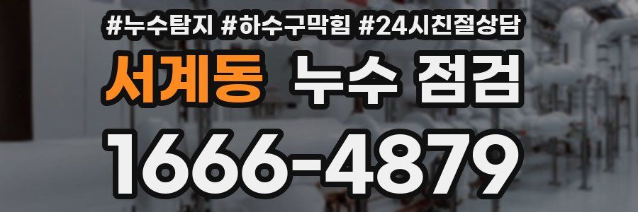 서계동 누수 점검