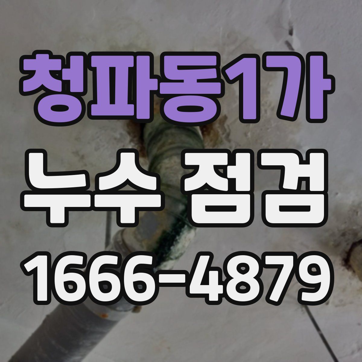 청파동1가 누수 점검