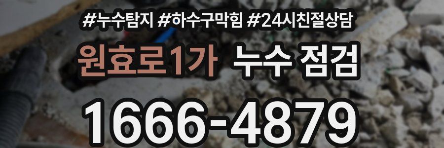 원효로1가 누수 점검