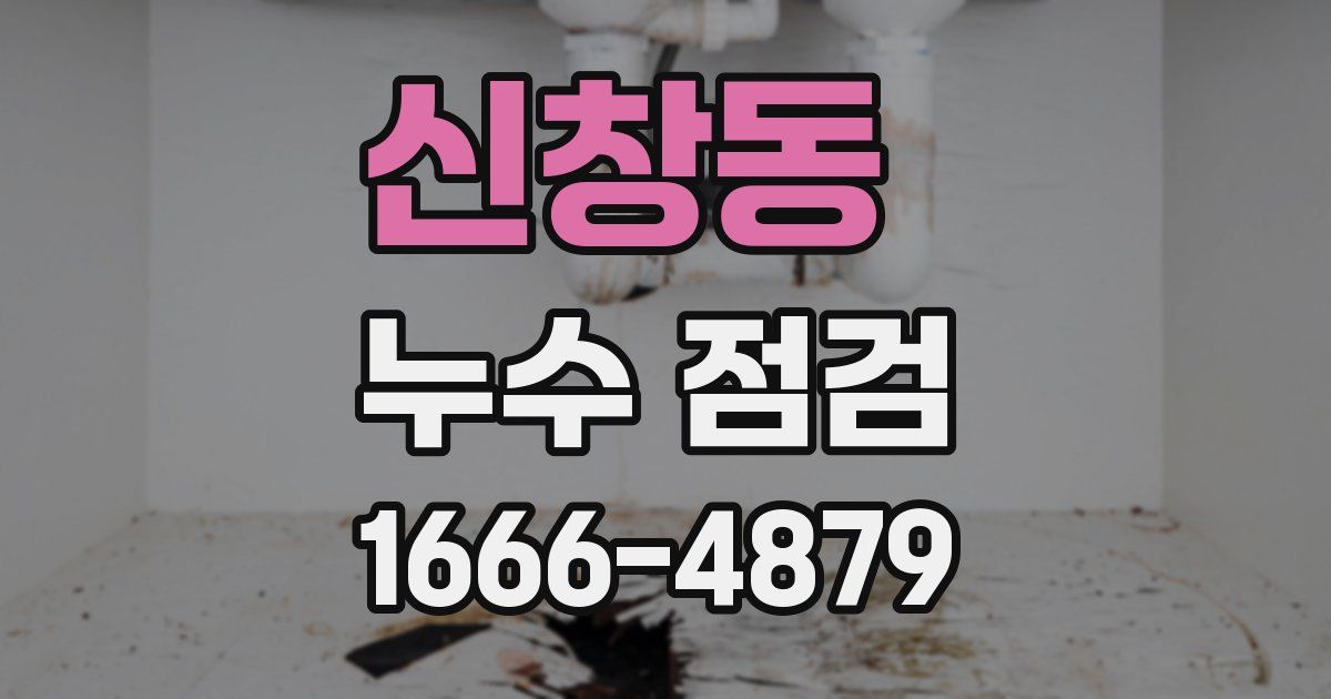 신창동 누수 점검
