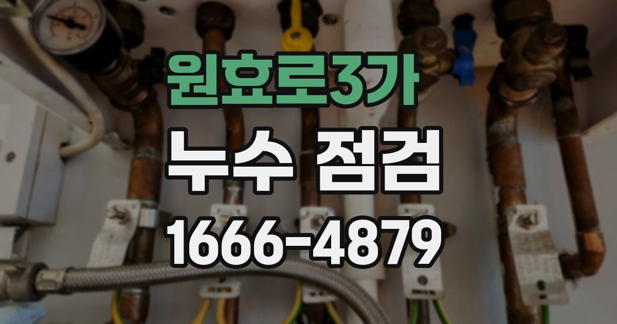 원효로3가 누수 점검
