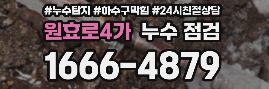 원효로4가 누수 점검