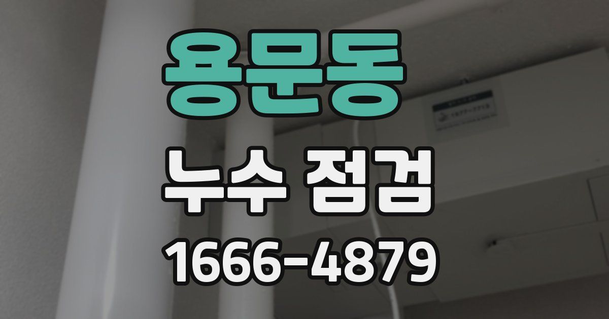 용문동 누수 점검