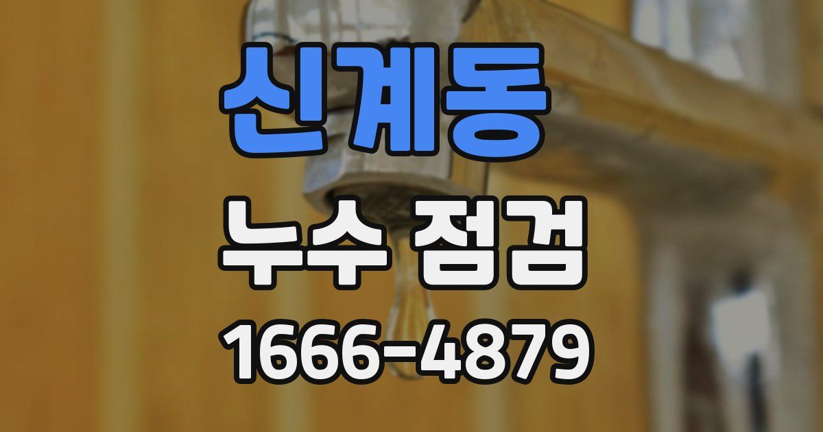 신계동 누수 점검