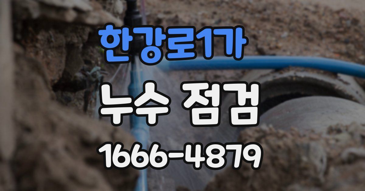 한강로1가 누수 점검
