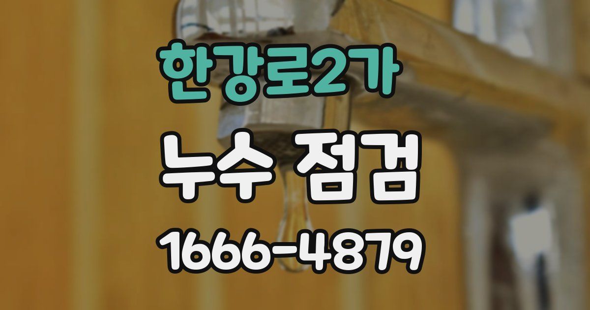 한강로2가 누수 점검