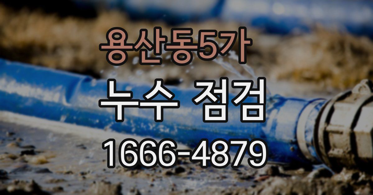 용산동5가 누수 점검