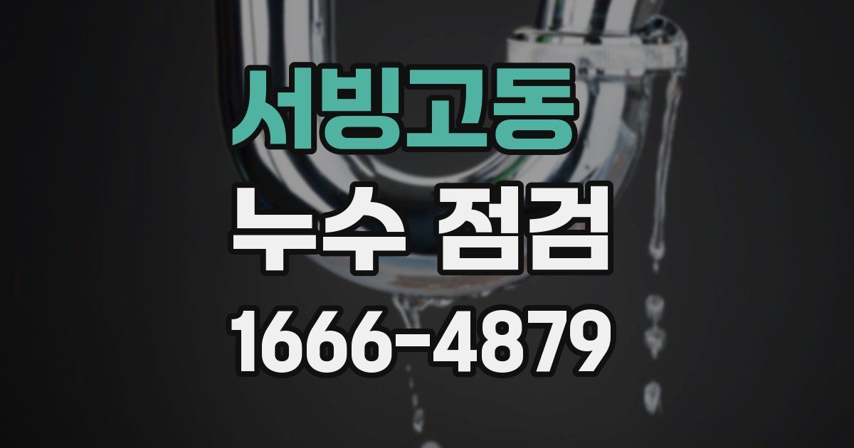 서빙고동 누수 점검