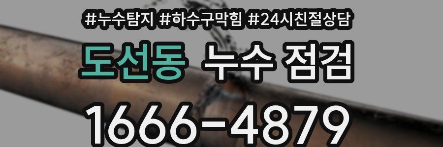 도선동 누수 점검