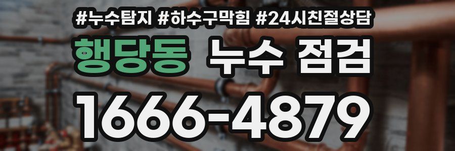 행당동 누수 점검