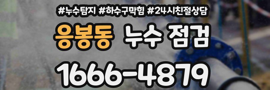 응봉동 누수 점검