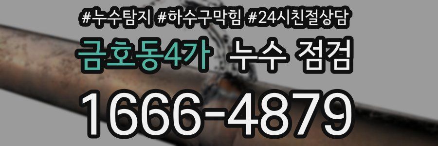 금호동4가 누수 점검