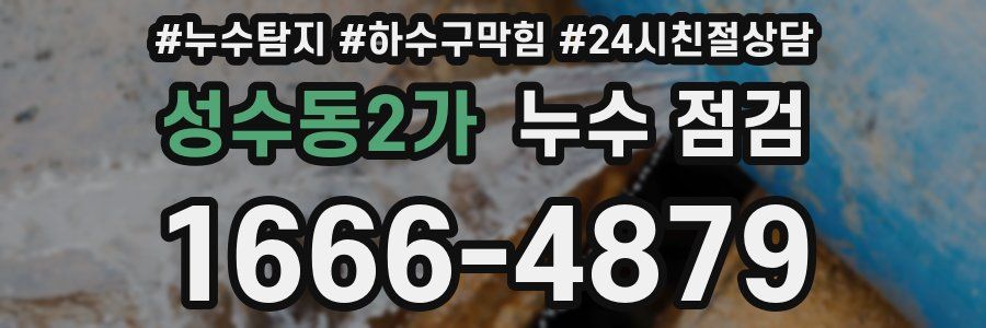 성수동2가 누수 점검