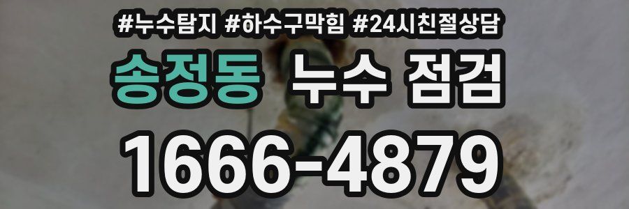 송정동 누수 점검