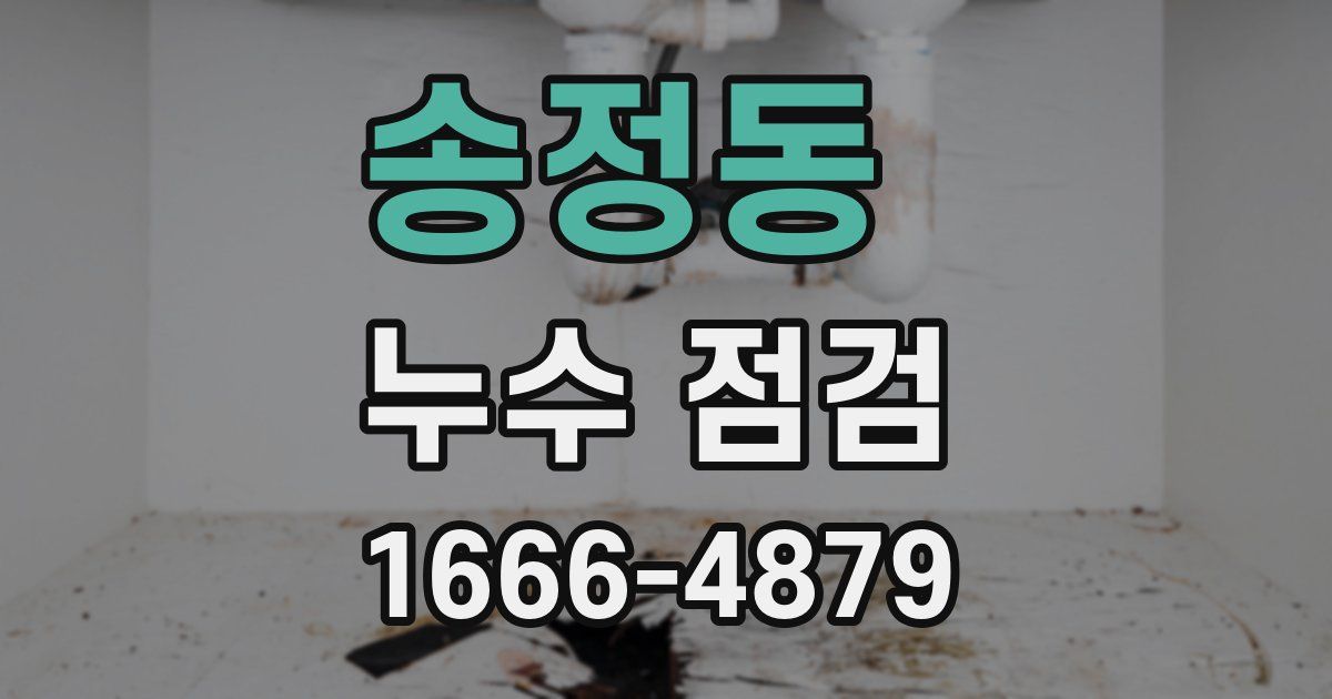 송정동 누수 점검