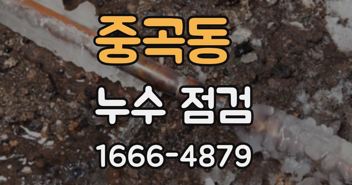 중곡동 누수 점검