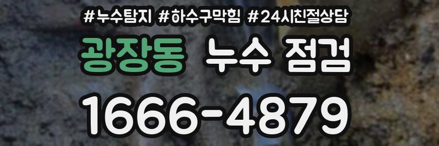 광장동 누수 점검
