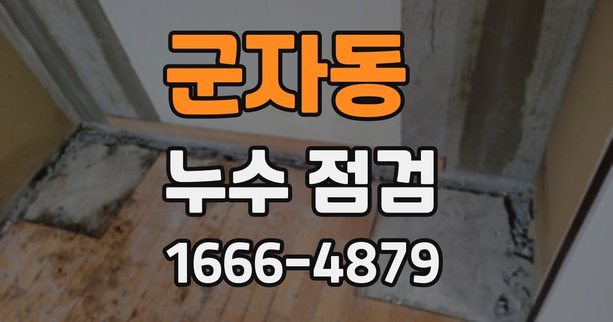 군자동 누수 점검