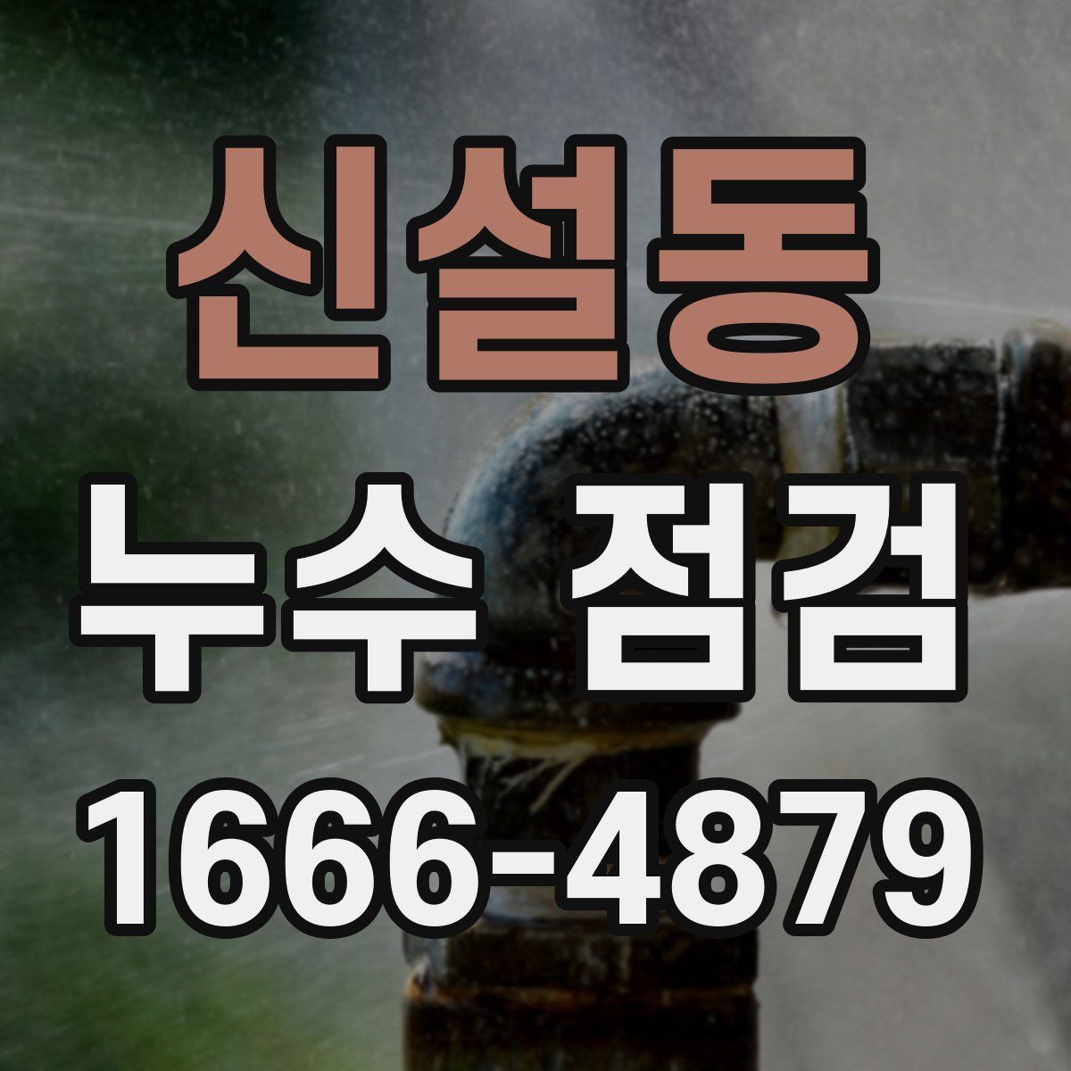 신설동 누수 점검