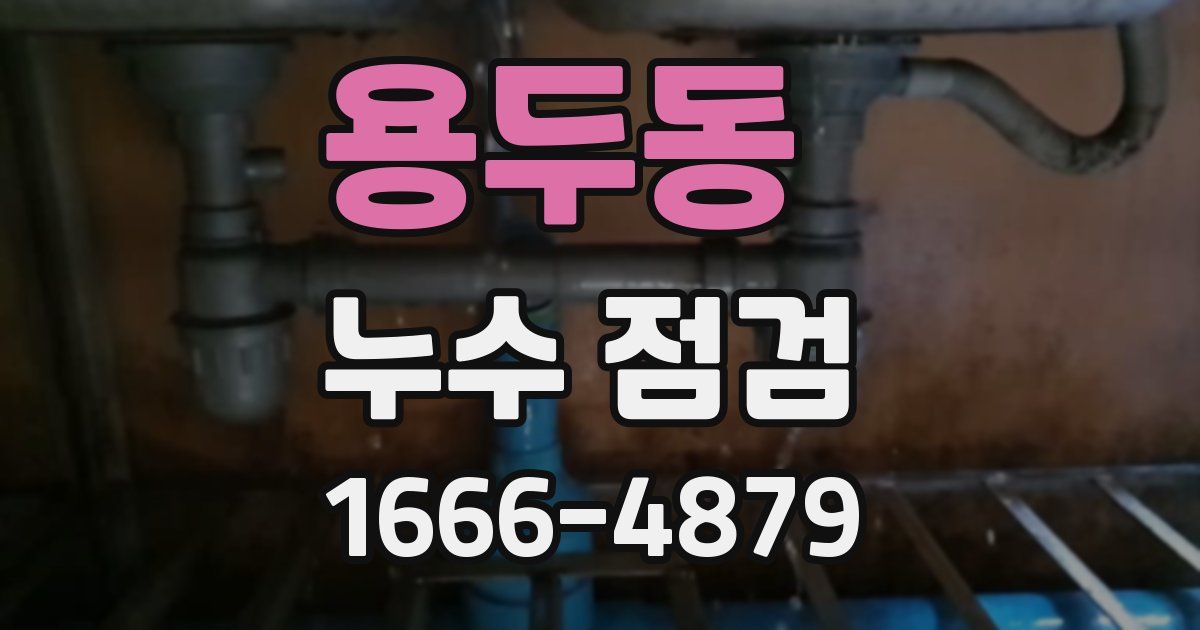 용두동 누수 점검