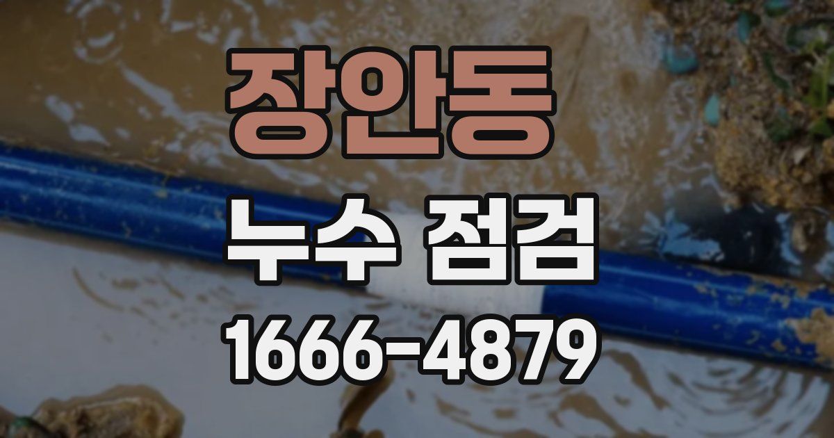 장안동 누수 점검