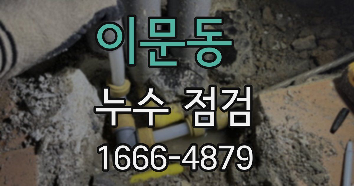 이문동 누수 점검