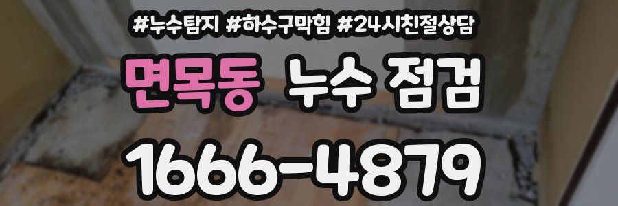 면목동 누수 점검