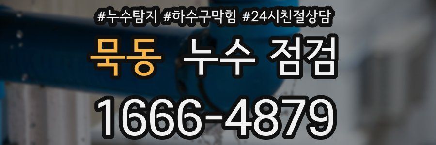 묵동 누수 점검