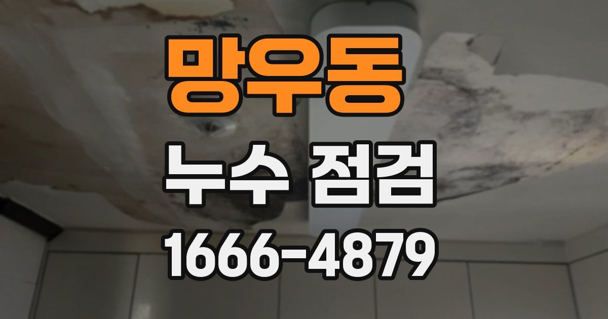망우동 누수 점검