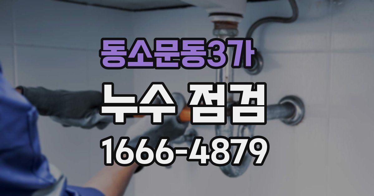 동소문동3가 누수 점검