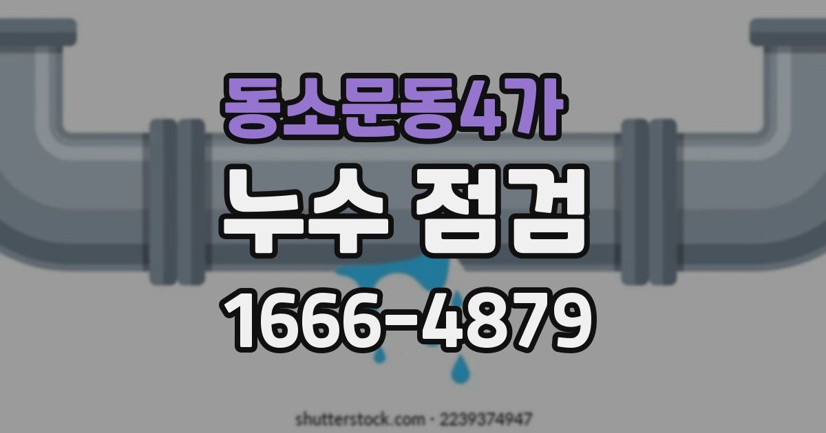 동소문동4가 누수 점검