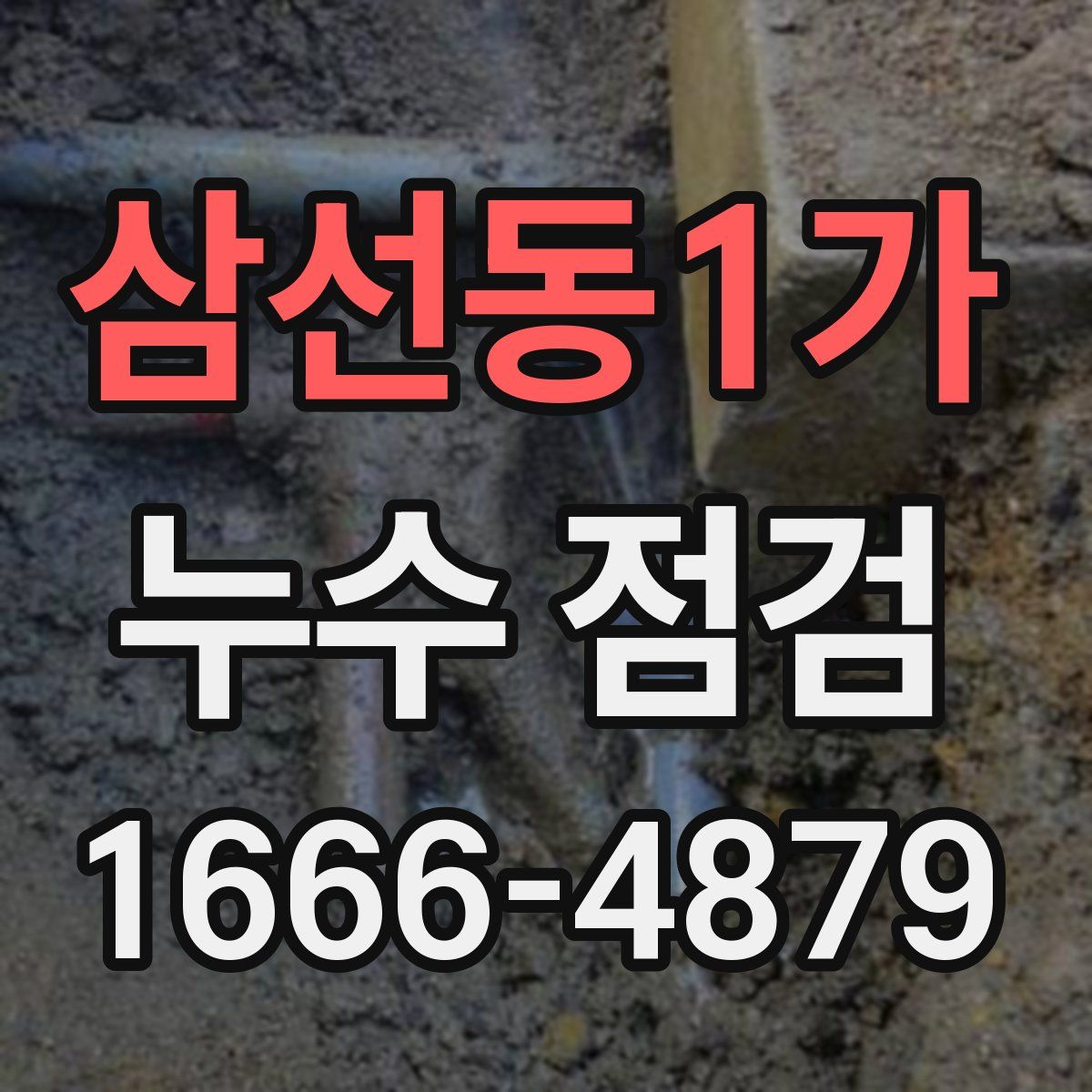 삼선동1가 누수 점검