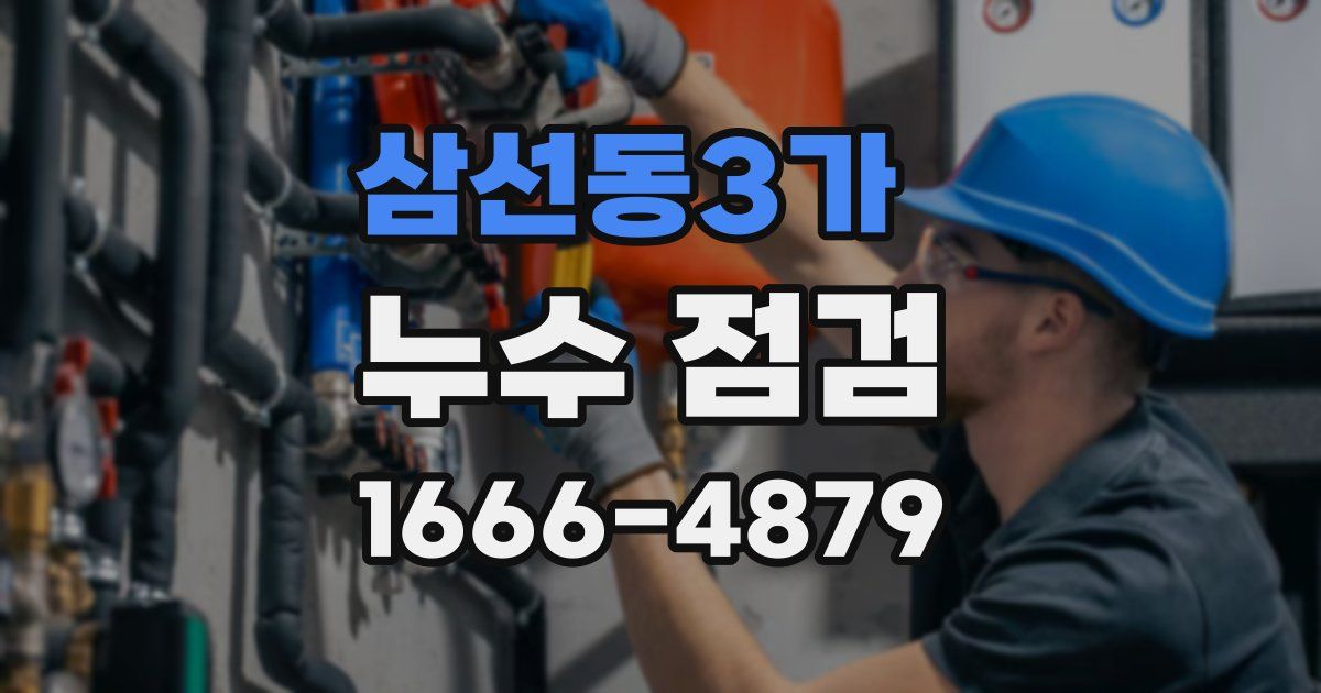 삼선동3가 누수 점검