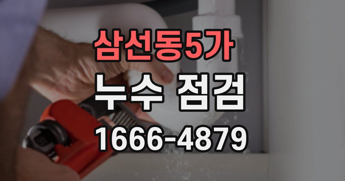 삼선동5가 누수 점검