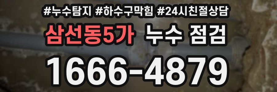 삼선동5가 누수 점검