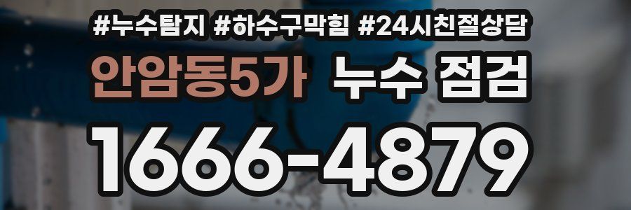 안암동5가 누수 점검
