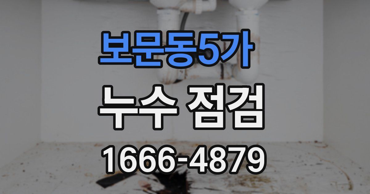 보문동5가 누수 점검