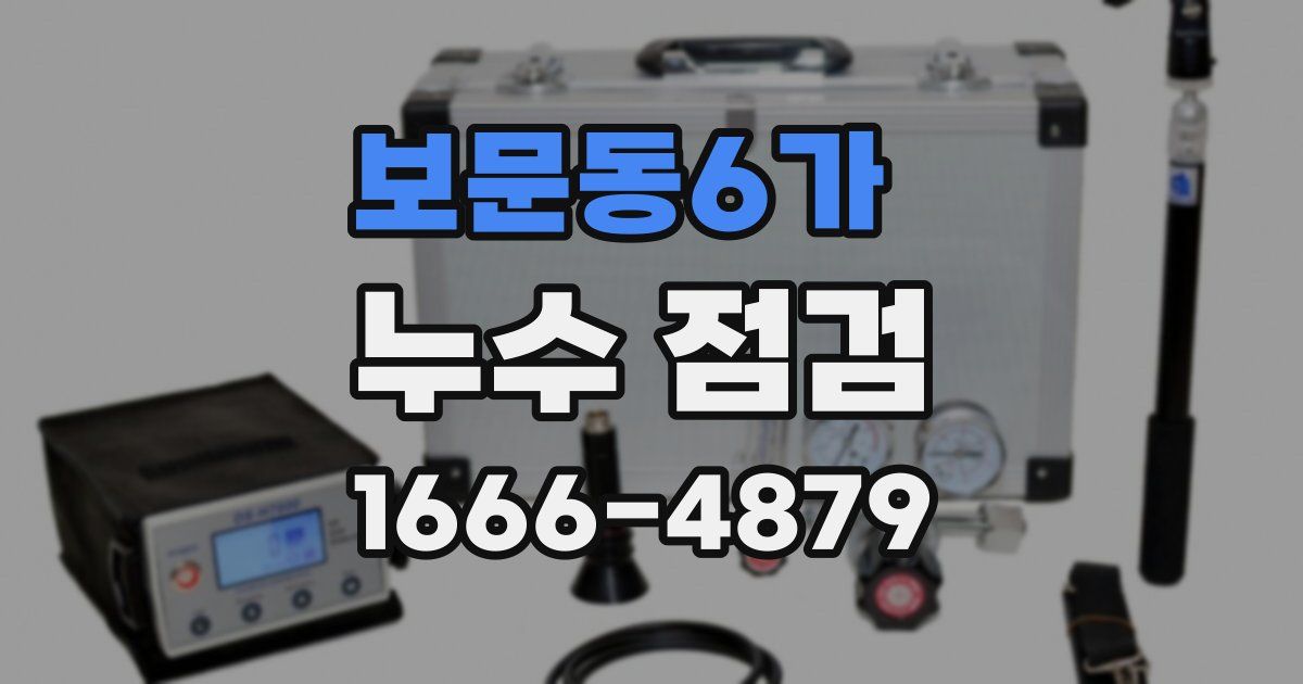 보문동6가 누수 점검