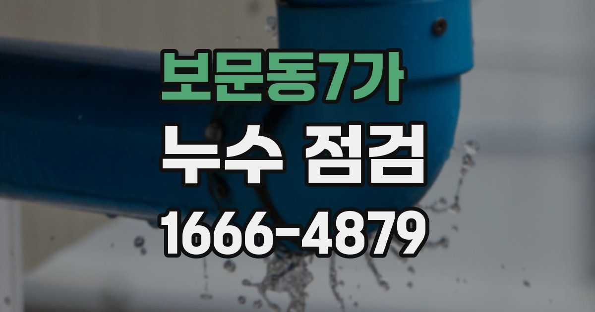 보문동7가 누수 점검
