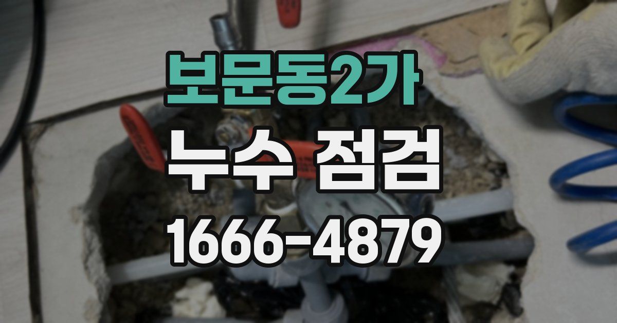 보문동2가 누수 점검
