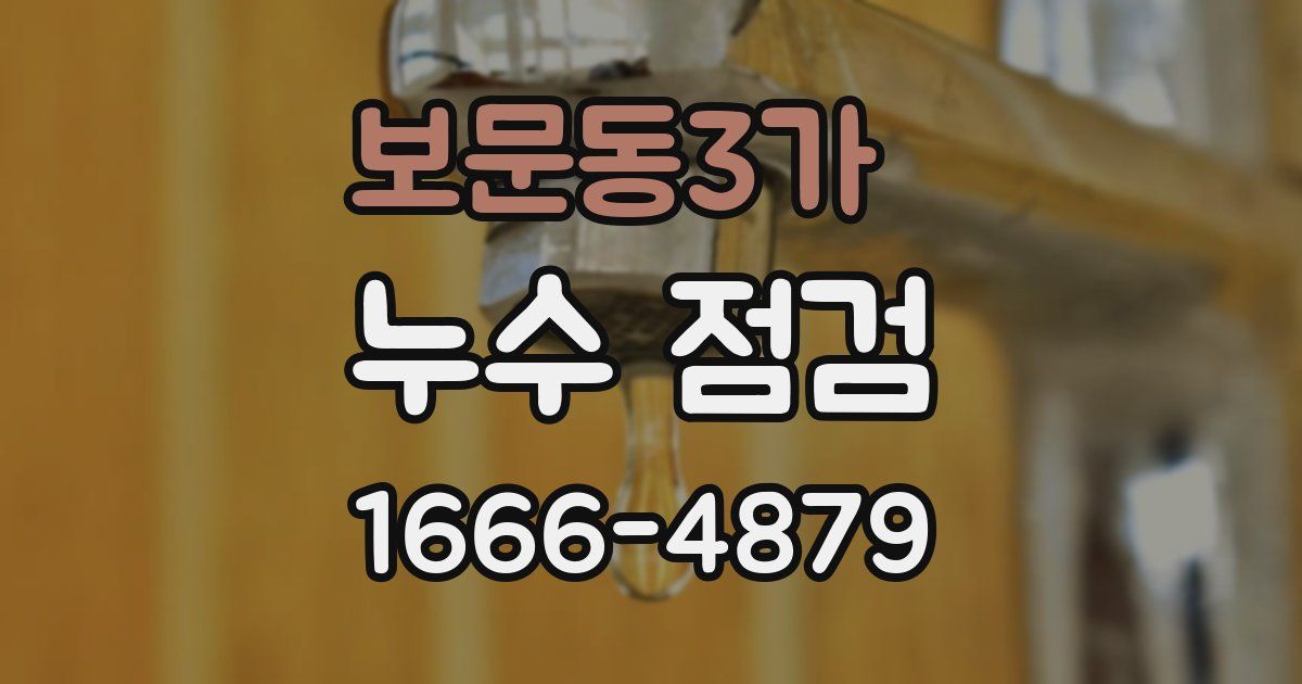 보문동3가 누수 점검