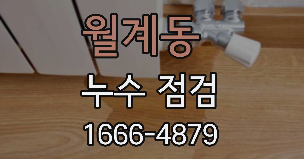 월계동 누수 점검