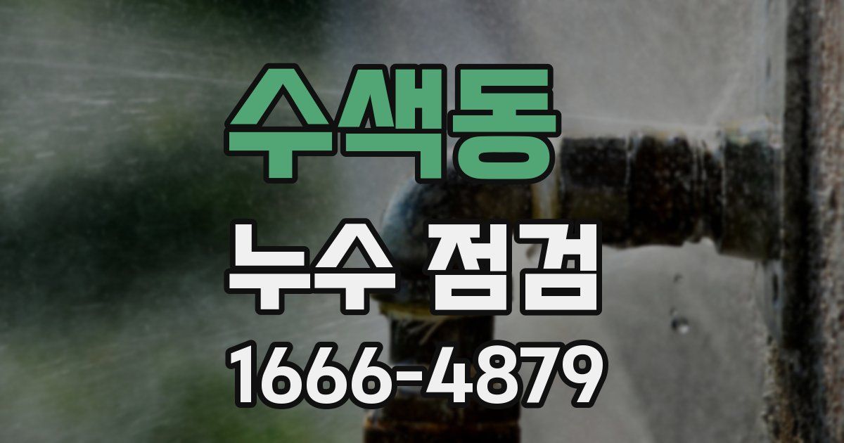 수색동 누수 점검