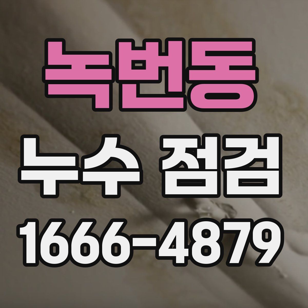녹번동 누수 점검