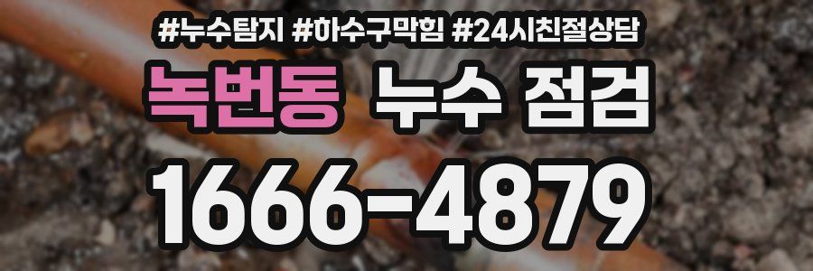 녹번동 누수 점검