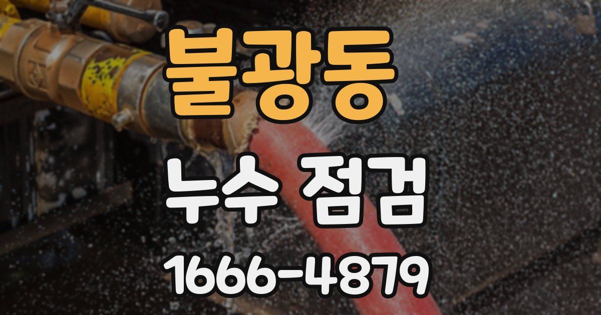 불광동 누수 점검